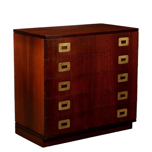 5個口のA♥DREXEL HERITAGE Drexel Heritage–Hand painted chest 5)drawer, Checkerboard Sides