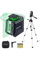 Laser Level with Tripod, 360° Self Leveling Cross Line Laser Level, Green Line