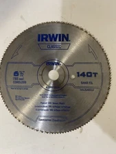 Irwin 6 1/2” 140 Teeth Circular Saw Blade