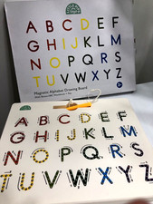 Magnetic Alphabet Tracing Board - double-sided upper  lower case ABC