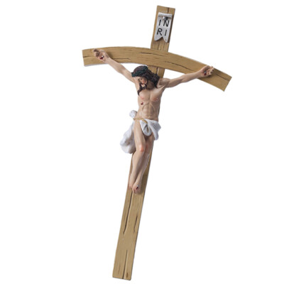 Jesus Wanddekoration Aus Schmiedeeisen, 39x26 Cm - Mit Spruch "For God So Loves The World"