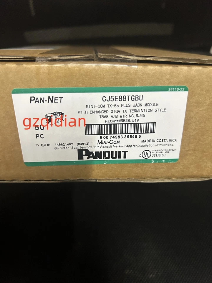 Panduit CAT5E Network Jack Module Gigabit blue CJ5E88TGBU * A box of 50 pieces - Image 4 of 4
