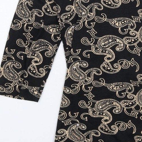 T-shirt da donna artaeapea nera cotone base taglia XS collo rotondo - Foto 12 di 12