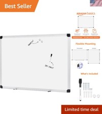 Magnetic Dry Erase Whiteboard, 36 x 48-Inch, Aluminum Frame, Silver/White