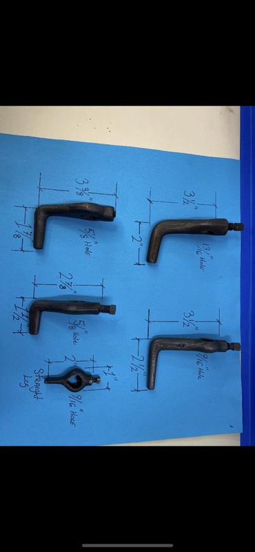 USA-5pc Bent Tail Lathe Dogs