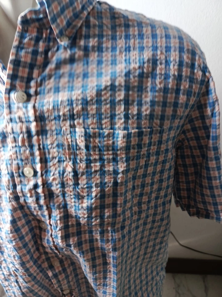 LL BEAN Plaid Shirt Button Up Long Sleeve Collar Blue Red | P:22.5, L:30.5in - Image 3 of 4