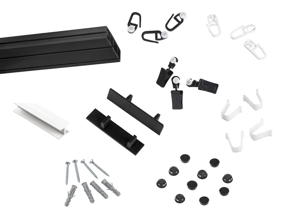 Gardinenschiene 2-läufig 1-läufig Schiene Vorhangschiene Innenlaufschiene Decken - Bild 4 von 4