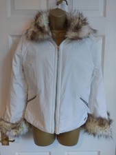Elle White With Faux Fur Coat Size 12