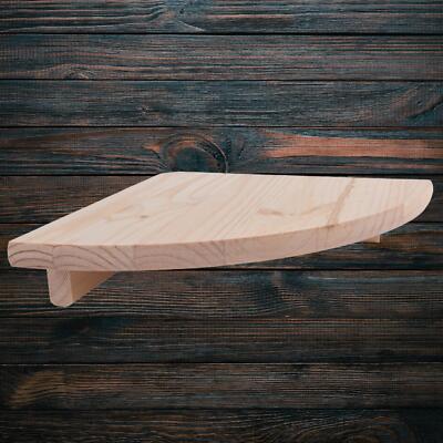 Holz Eckregal 22x22cm Natur Unbemalt Kiefer Schwimmwand Vitrinenregale