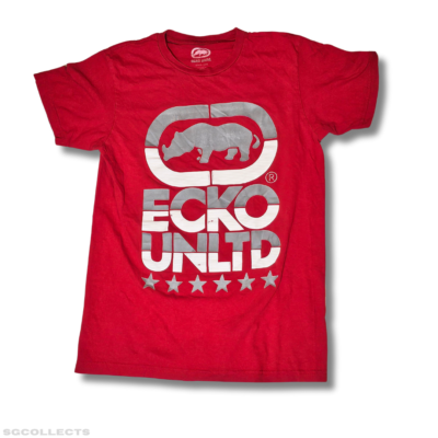 Ecko Unlimited Unltd. Logo Brand Red T-Shirt Tee Size M | eBay