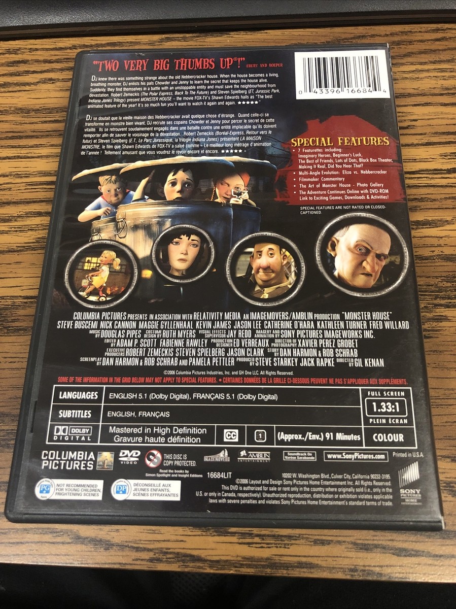 Monster House (DVD, 2006, Fullscreen, Canadian) ANIMATED FILM | eBay