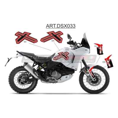 KIT AUFKLEBER FÜR KOTFLÜGEL UND SEITEN TANK DUCATI DESERTX ''DSX033''