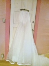 Davids Bridal Wedding Dress Size 16 Lace Strapless Corset Wedding Dress