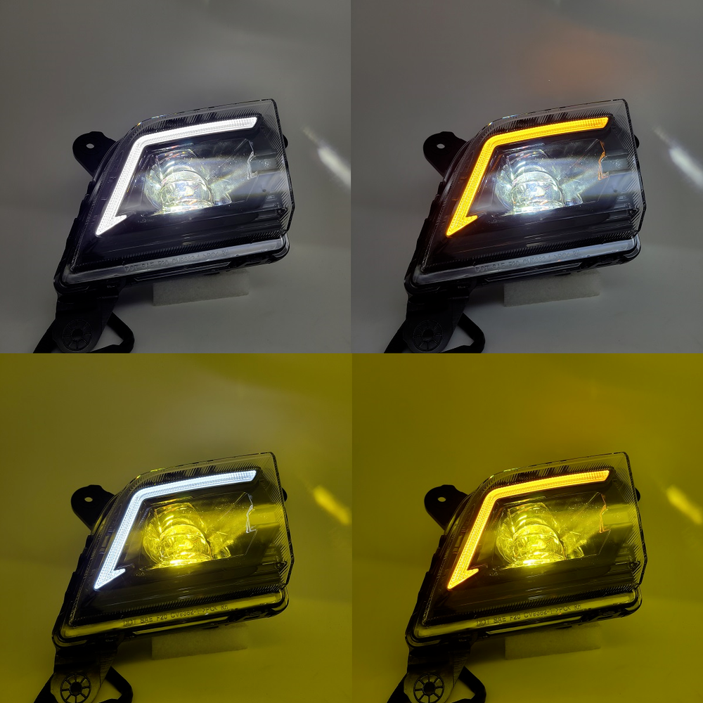 LED Fog Light Kit For 2019-2022 Chevy Silverado 1500 2500 3500 HD DRL Dual Color with Switch Wires