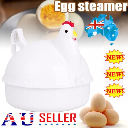 Microwave Safety Egg Boiler Steamer Poach Breakfast Boiled 4 Eggs Cooker Kitchen