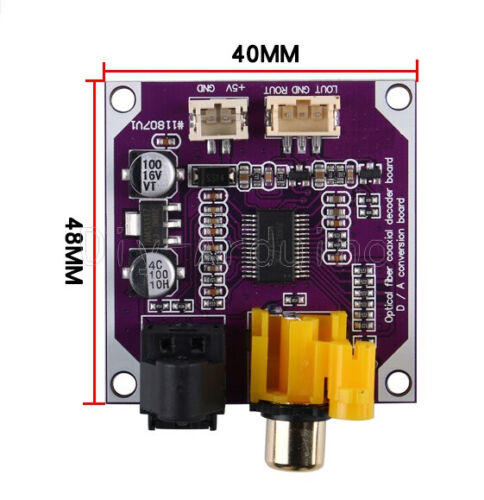 Decodificador de audio digital DAC 24 bits 192 khz señal digital coaxial de fibra óptica NUEVO - Imagen 1 de 5