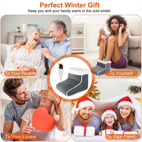 Electric Heated Foot Warmer Fast Heating Pad Soft with 6 Level Heating 4 Timer - Picture 10 of 12