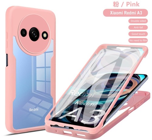 For Xiaomi Redmi A3, Luxury Hybrid Armor Full Cover Soft Screen Protector Case - Picture 10 of 20