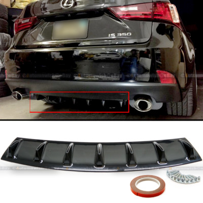 Fit RAM Bolt On Painted Glossy Black Finish ABS Rear Bumper Diffuser | eBay