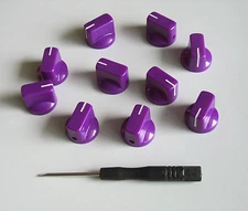 10x Guitar AMP Effect Pedal Knobs Davies 1510 Style Pointer Knob Purple