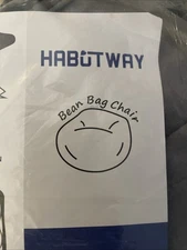 HABUTWAY Bean Bag Chair Replacement Cover Luxurious Velvet Ultra Soft Fur Gray