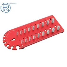 Nut and Bolt Thread Checker Set, 18 Hole 3/32 to 1/2 inch Thread Gage