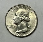 1947 Washington Quarter BU 90% Silver Nice Coin!!