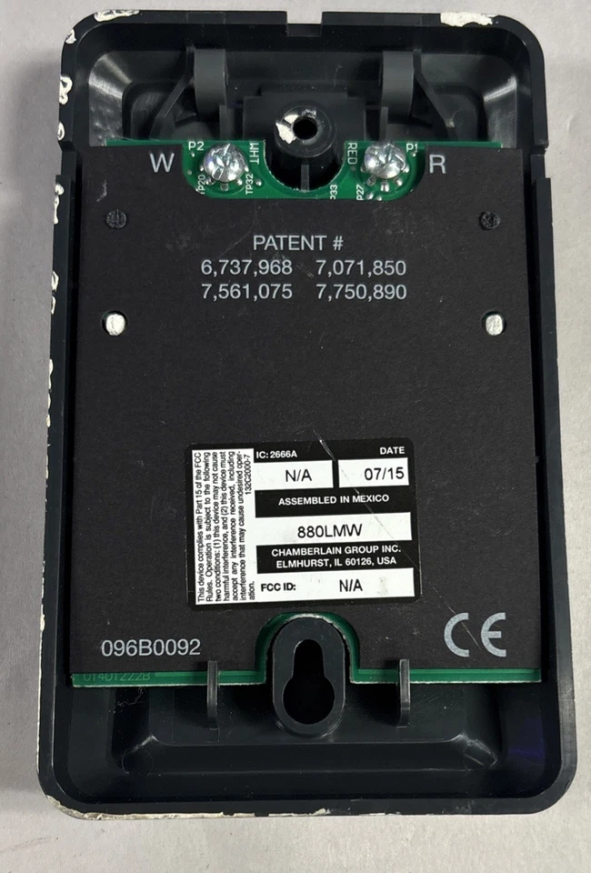 Panel de control de pared seguridad LiftMaster 880LM 880LMW 2.0+ Chamberlain 41A7305-1 Foto 4 de 4