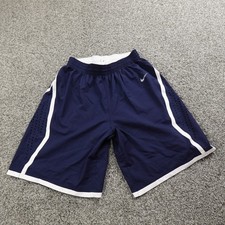 Nike Shorts Mens M Blue Swoosh Drifit Baggy Drawstring Basketball Gym Athletic