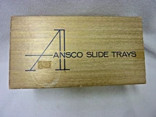 ANSCO BOX OF FOUR  SLIDE TRAYS (40 SLIDES EACH) w COVER CASES