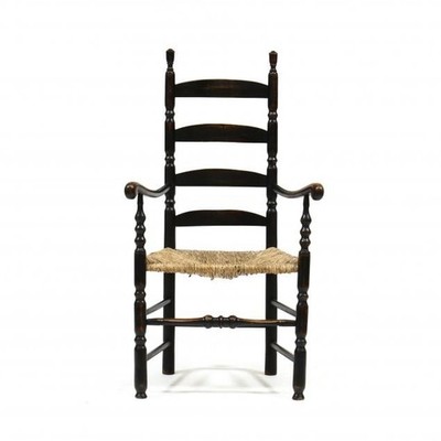 New England 18th Century Ladder-Back Chair