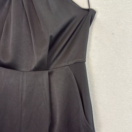 Whistles women’s Sophia black satin knotted sleeveless jumpsuit cropp wide leg 6 - Picture 8 of 10