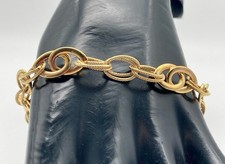 BRACCIALE DONNA ORO GIALLO 18KT 750 MAGLIA RAGAZZA ANELLI OVALI 18CT IL GIGLIO