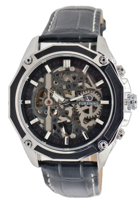 FORSINING - AUTOMATIK - HERREN - UHR - SKELETTUHR - LEDERBAND - NEU - 46MM