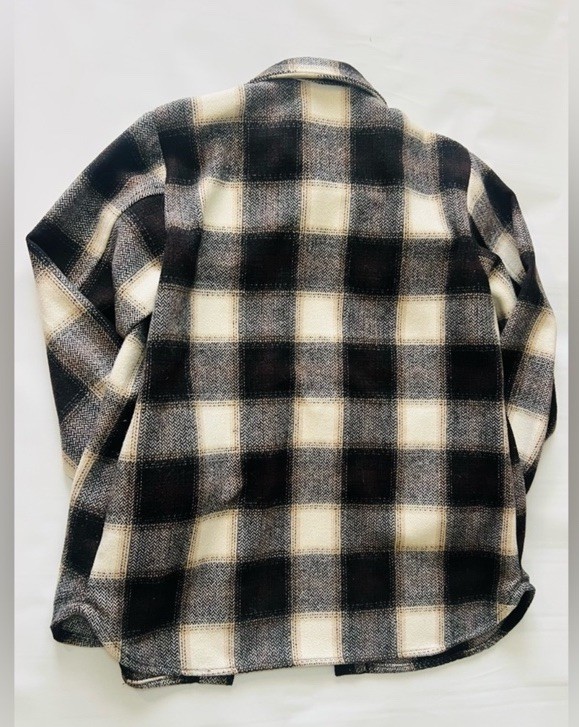 AQUA Bloomingdale’s Plaid Button Wool Jacket Size… - image 3