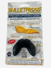 Bulletproof World  s Thinnest Sports Mouth Guard is 3X Stronger Black NEW
