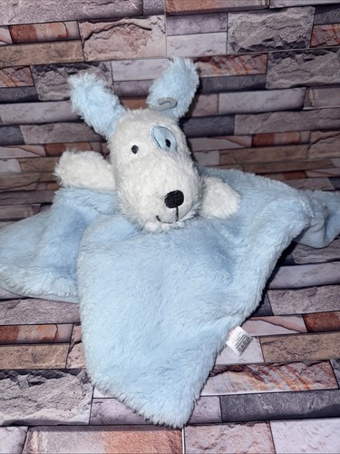 Head Shoulders Toes & Bows Plush BLUE PUPPY DOG Lovey Security Blanket - Picture 2 of 12