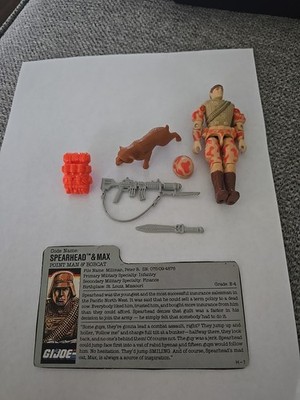Spearhead & Max V1 100% Complete G.I. Joe 1988 Hasbro Vintage Action Figure
