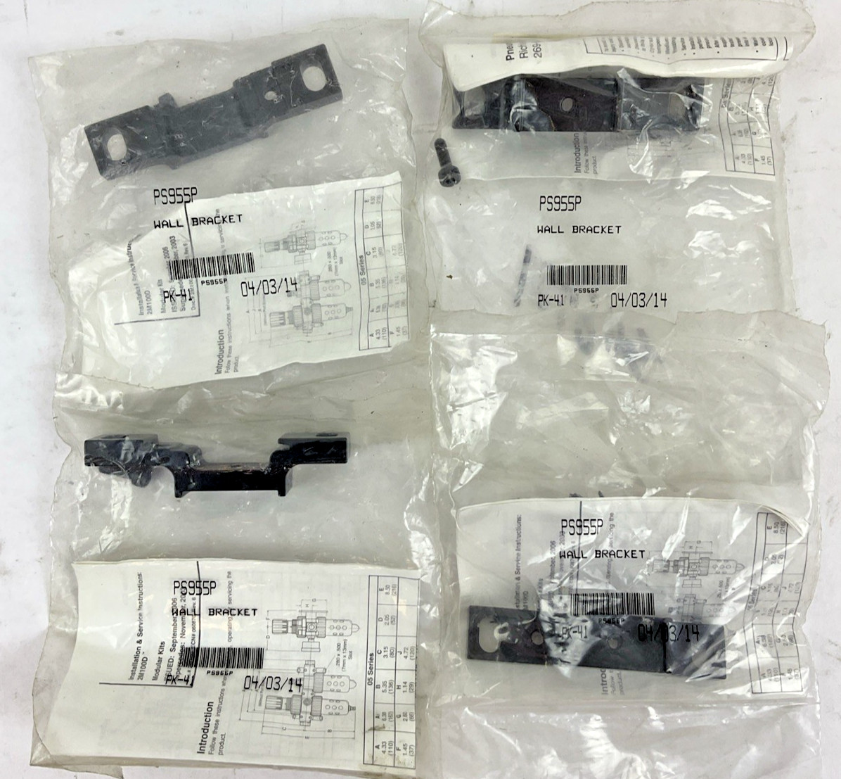PARKER PS955P WALL BRACKET ***LOTOF4***
