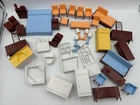 Vintage Marx MPC Dollhouse Miniature Rooster Roof Ranch Furniture Large Lot
