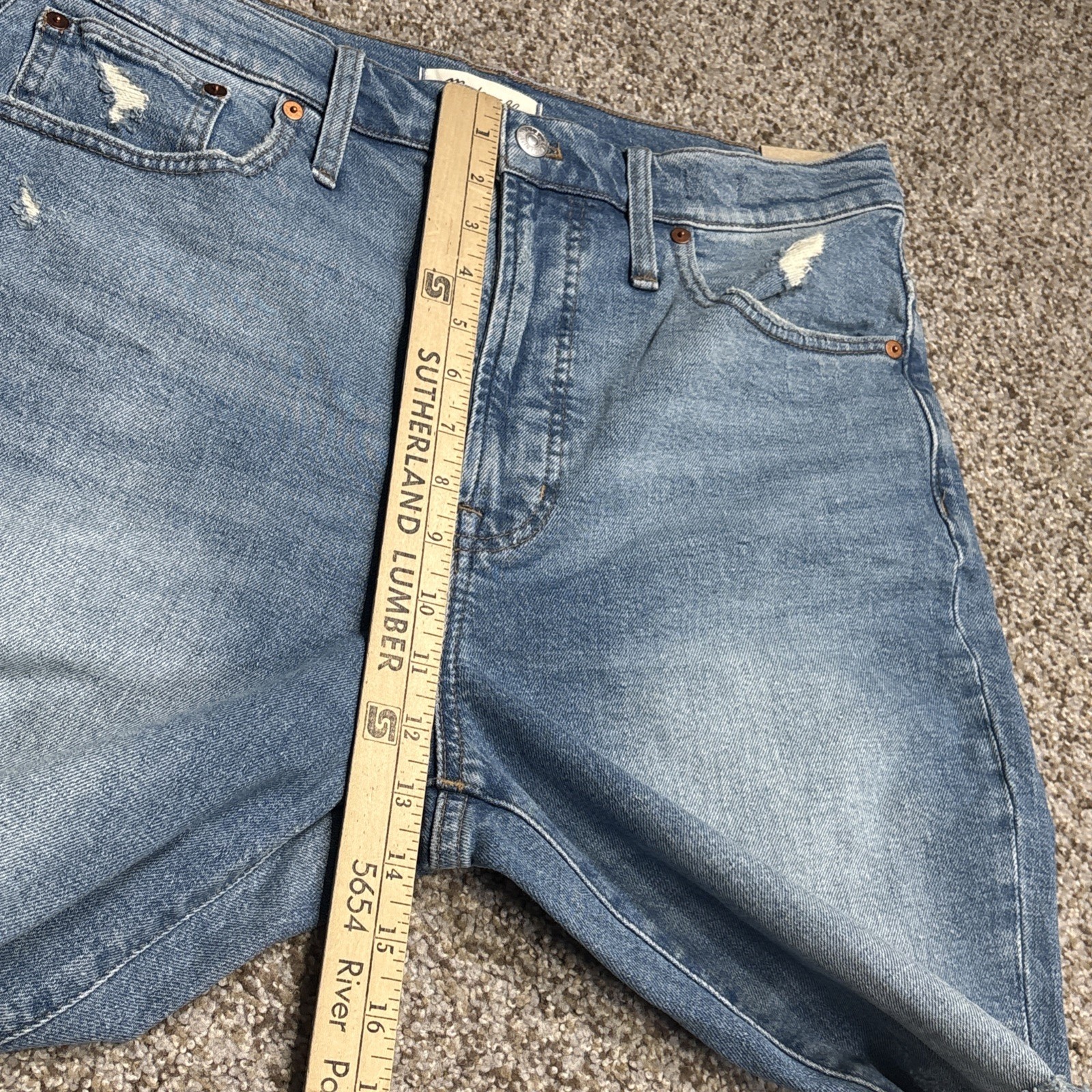 $135 NWT Madewell The Perfect Vintage Jean Distresssed Size 30 Fits 33 X 28 - View 10