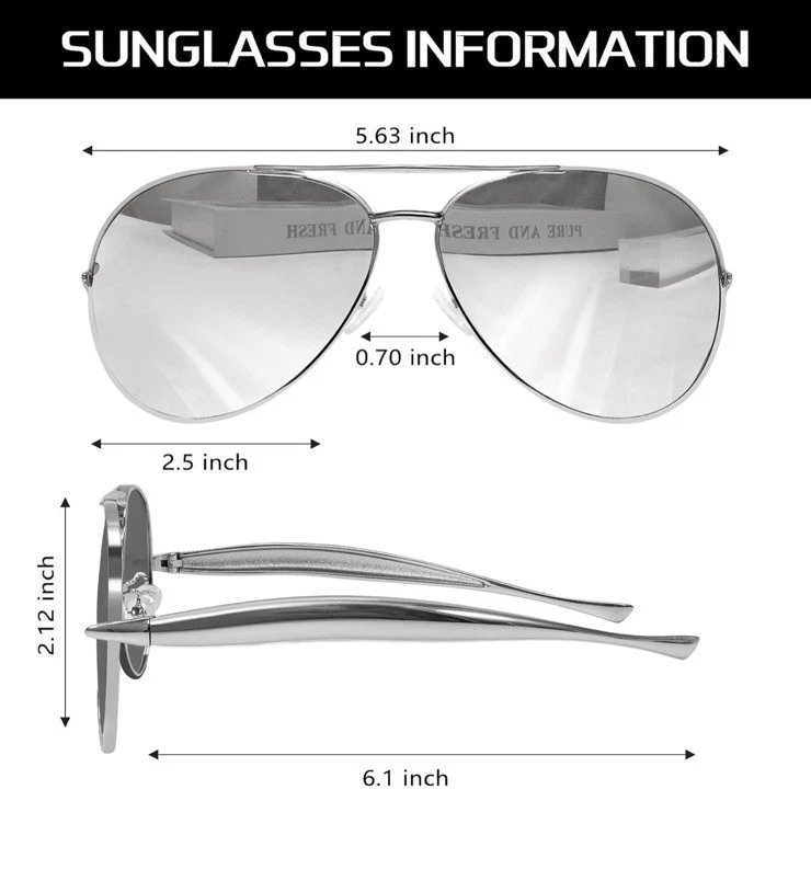 Gafas de sol con espejo de marca de lujo plateadas para mujer estilo piloto diseñador de moda Italia Foto 4 de 4