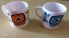 Lot de 2 Mugs Tasses Mobil Arcopal Vintage déco art de la table