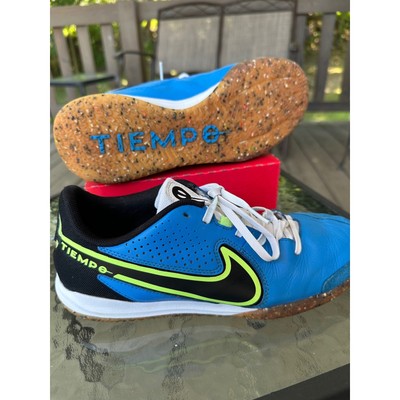 Nike Tiempo Legend 9 Academy IC Blue Neon Green Soccer Indoor Shoes Mens 8
