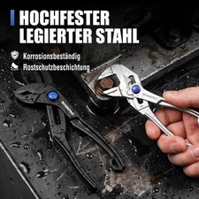WORKPRO Mini Wasserpumpenzangen & Zangenschl&uuml;ssel Set,100mm,Schnellverstellung