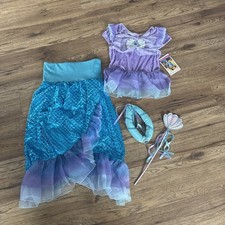 NEW NWT girls Size 7/8 4 Pc Mermaid Costume Dress Up Set Beautiful