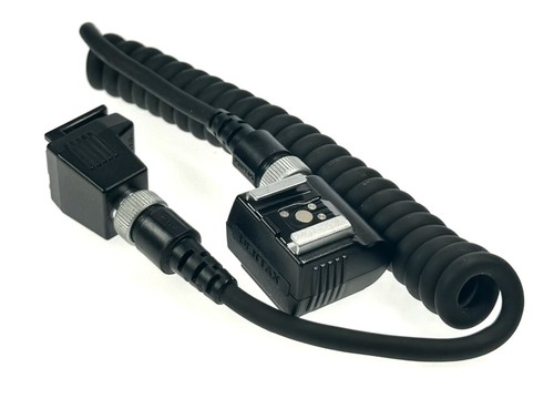 Genuine Pentax Hot Shoe Adapter FG + 5P Sync Cord F + OFF-Camera Adapter F Set