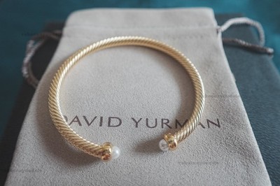 New 4mm Cable Pearls and 18K Yellow GoldDavldYurrmanBracelet