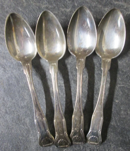 S Kirk & Son King Lot of 4 Sterling Teaspoons 153.1 Grams 925 Monogrammed