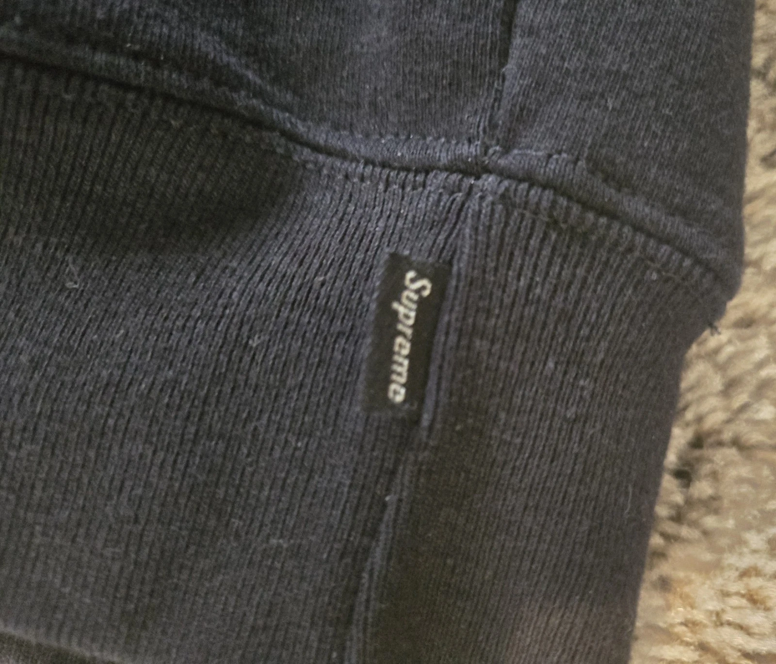 Supreme Small Box Logo Felpa con Cappuccio Nera Uomo Taglia S